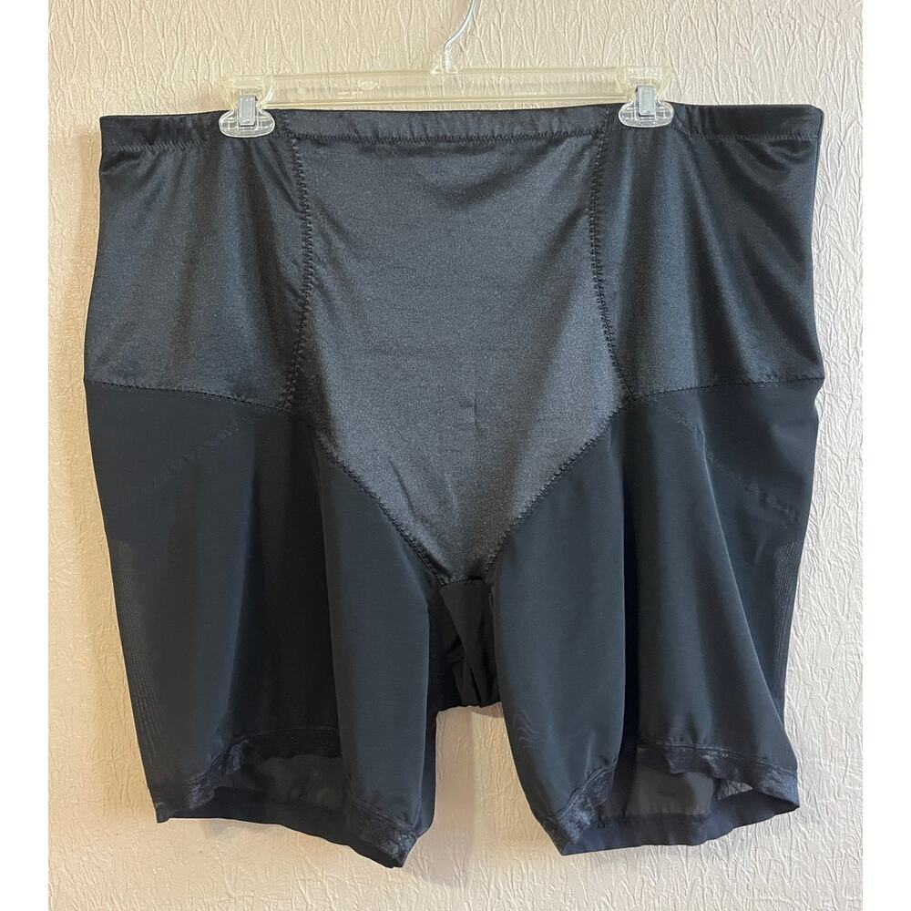 Secret Solutions Shapewear 4X / 34-36 Black Women's Control Long Leg Shaper